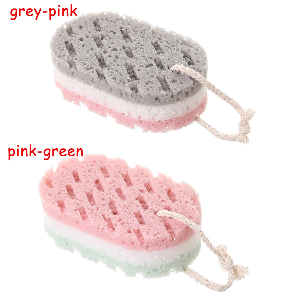 Three-color Sponge Bath Ball Soft Shower Rub High Quality Quick Foaming Massage Brush For Whole Body Exfoliation Bath Accessorie