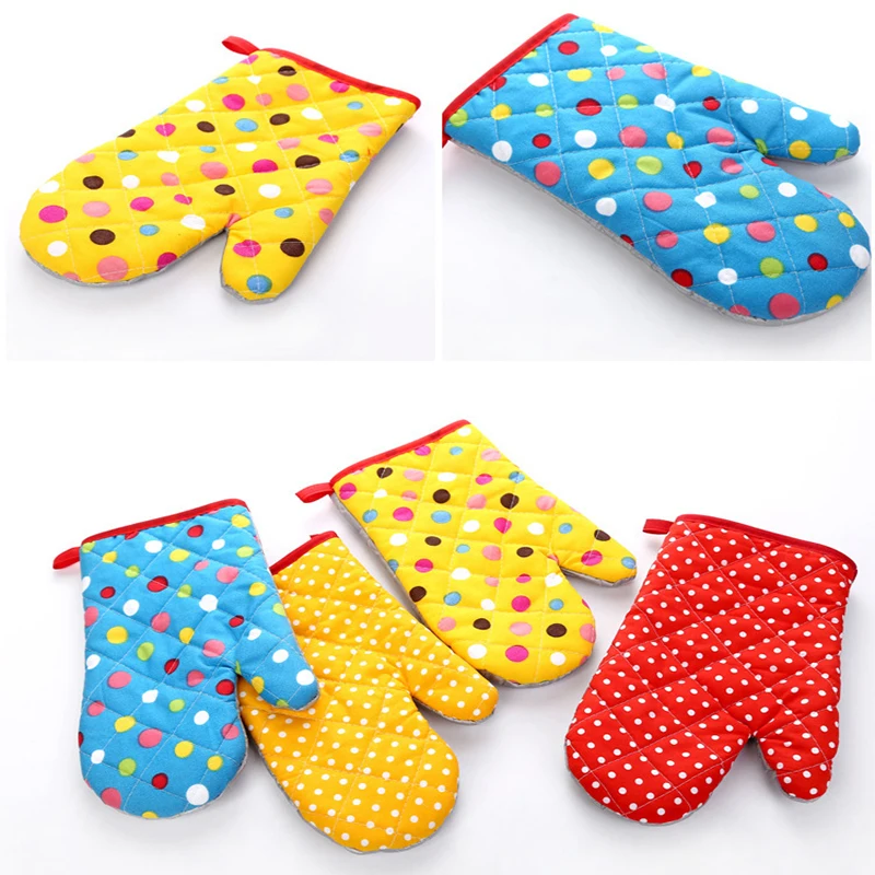 

1PC Baking Glove Kitchen Anti-scalding Gloves Thickened Heat Insulation Microwave Slip-Resistant Oven Kitchen Picnic Gloves