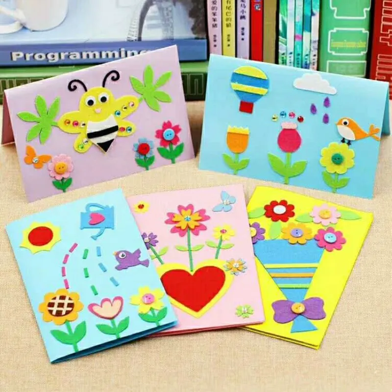 300 pezzi di feltro di lana rotondo artigianato fai da te per bambini feltro fatto a mano foglie fiori copricapo ghirlanda Scrapbooking accessori