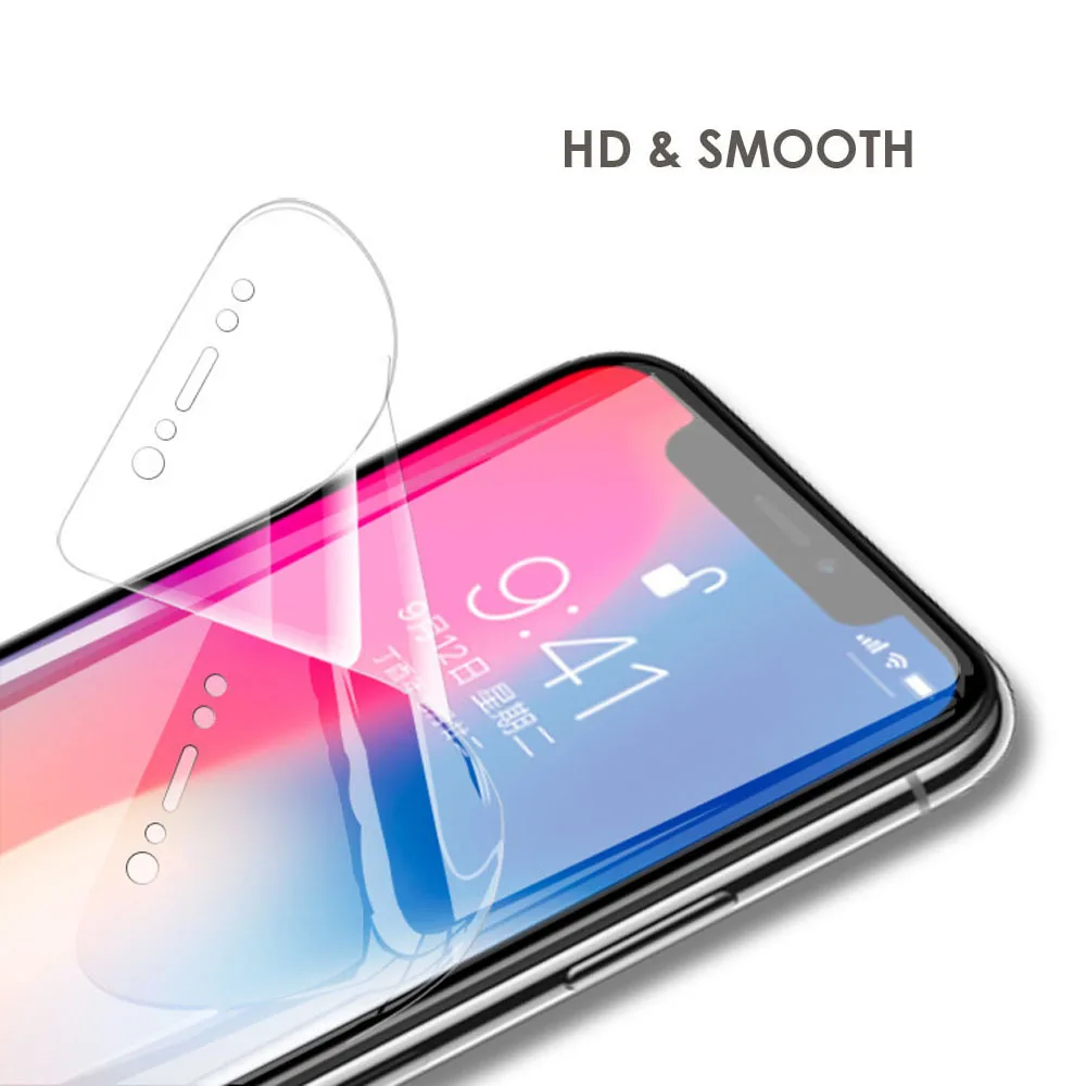 HD Soft TPU Full cover screen protector Nano-coated front film For iPhone X 8 7 6 6s Plus (Not tempered glass)