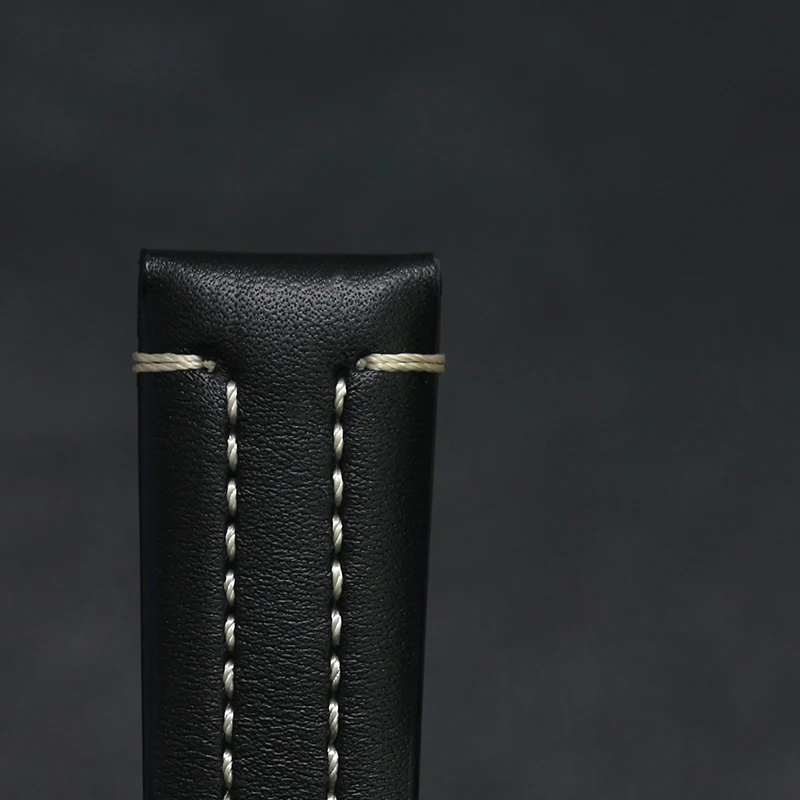 Pesno مناسبة لـ Carl F. Bucherer PATRAVI 00.10615/10625 أشرطة ساعات من الجلد الطبيعي 19mm20mm21mm جلد العجل الأسود