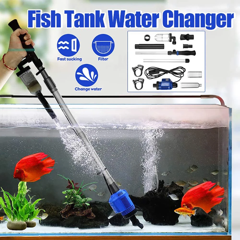 Electric Aquarium Gravel Cleaner Automatic Water Changer Sludge Extractor Sand Washer Filter Pump for Fish Tank Vacuum Cleaner