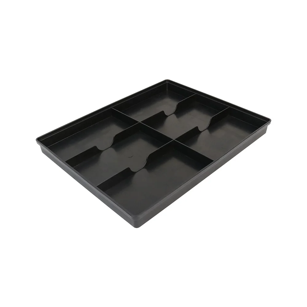 ESD Q-TK6 compartment grid Tray 360x280x30mm Plastic 6-grid Conductive Compartment Tray for Eletronic Components