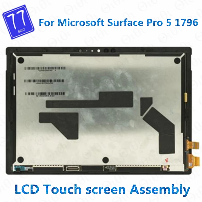 

Replacement For Microsoft surface pro 5 Model 1796 LP123WQ1 lcd display touch screen glass sensor digitizer tablet assembly