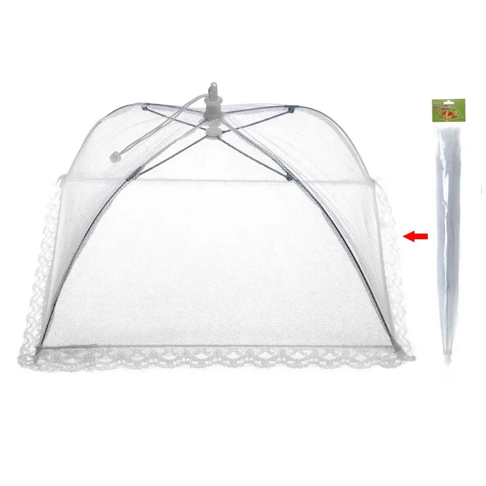 Food Umbrella Cover Picnic Barbecue Party Anti Mosquito Fly Resistant Net Tent For Kitchen Lunch Supper Dinner Table Household