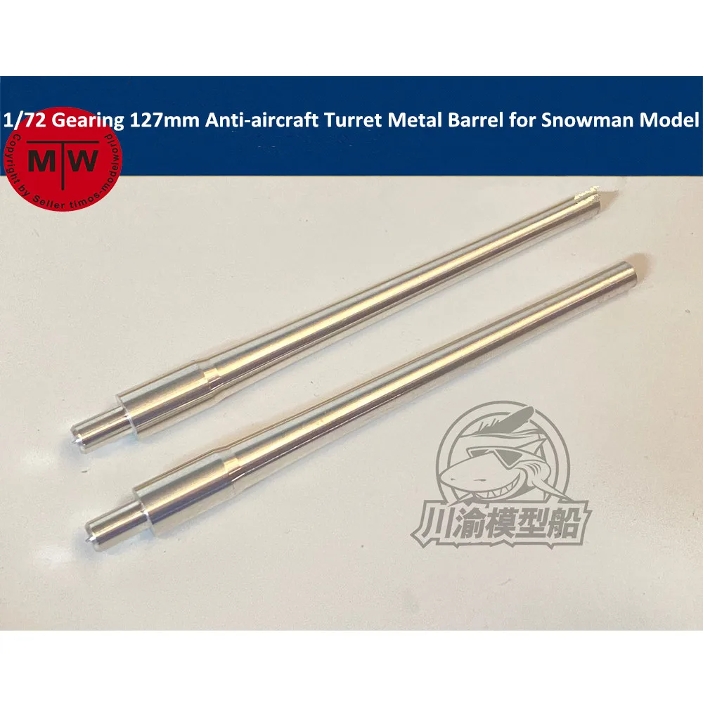 1/72 Maßstab Zahnrad 127 mm Flugabwehr-Revolver Metallfass für Schneemann-Modell 2 Stück/Set # CYG090
