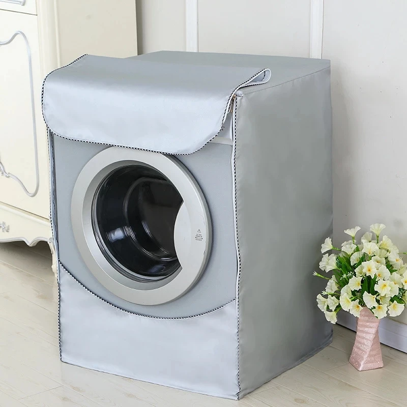 4 size washer-dryer cover Washing machine cover Polyester waterproof front load sunblock laundry silver coated dust cover