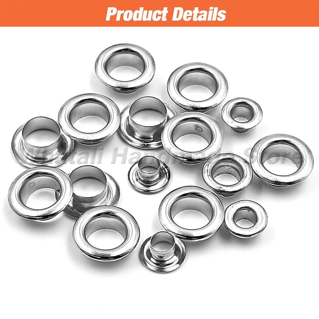 100set Silver Color Metal Eyelet Grommets With Eyelet Punch Die Tool Set For Leathercraft Clothing Shoes Belt Bag Accessories