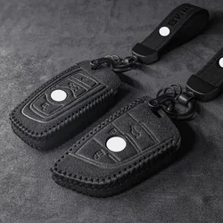 Leather Car Key Case Cover Bag Accessories Car Styling For BMW X3 4 X5 X6 X7 1 3 5 7 Series F30 F34 E60 E90 F10 E34 E36 F20 G30