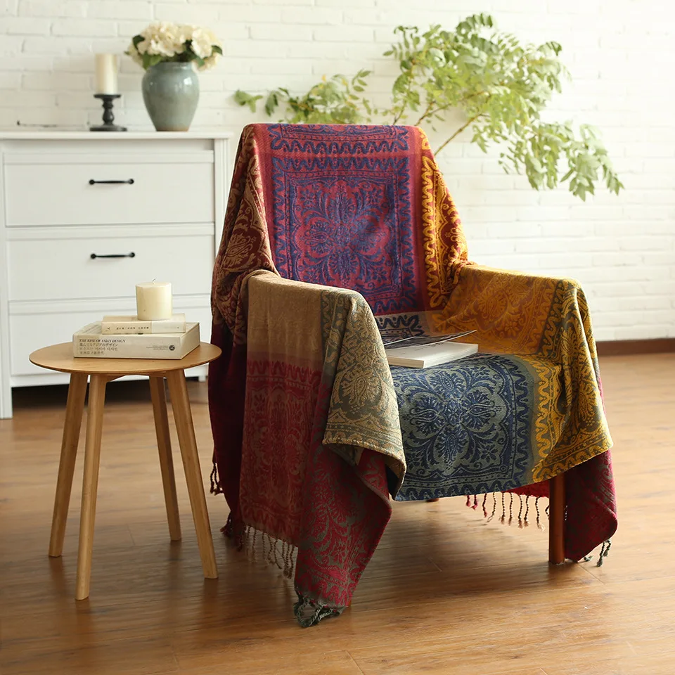 

Geometry Throw Sofa Blanket Cobertor Bohemia Sofa Bed Hanging Tapestry Plane Travel Ethnic Turkish Blanket Living Room Bedspread