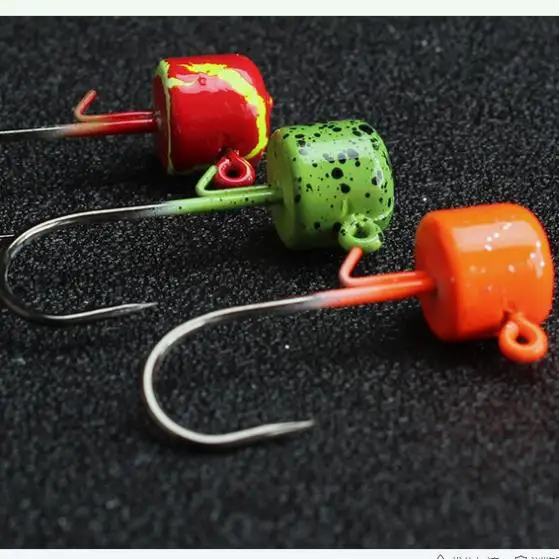 Angeln NED Rig Jig Kopf Haken Bunte Malerei 4X Starke Penetration Haken 1,5g 2,5g 3,5g 5g 7g 10g Anti Fallen Hilfs Haken – Detail 2