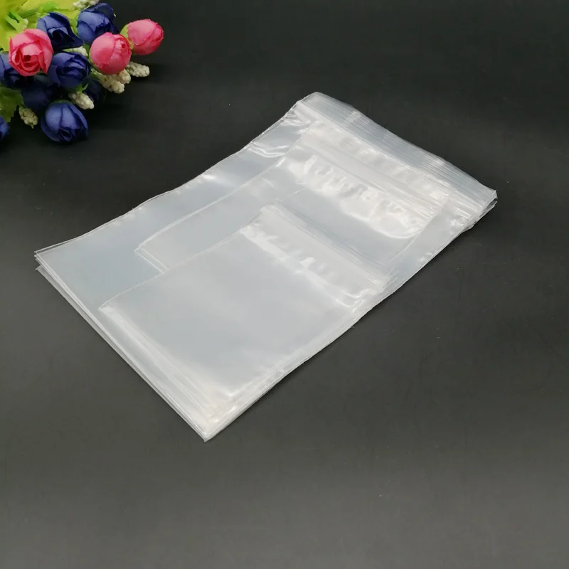 500 Stuks Wit Sieraden Opbergtas Clear Ziplock Plastic Zakken Voor Geschenken Bruiloft Sieraden Verpakking Zakken Hersluitbare Zip-Lock Zakjes