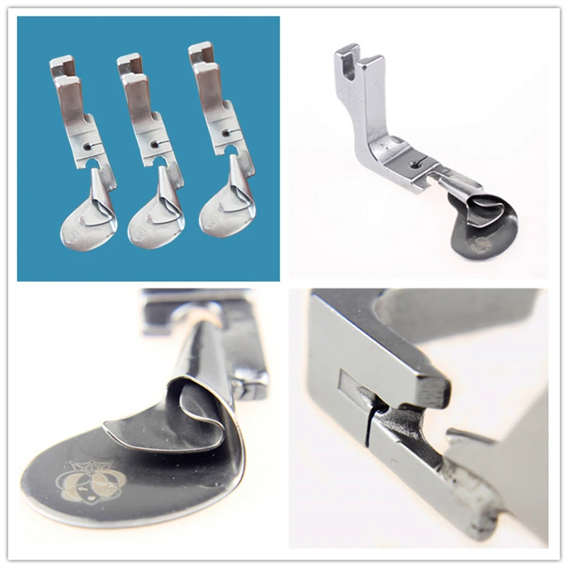 Industrial Sewing Machine Curved Hemming Foot Silk Chiffon Skirt Crimping Presser Foot Hem Pull Tube Presser Foot