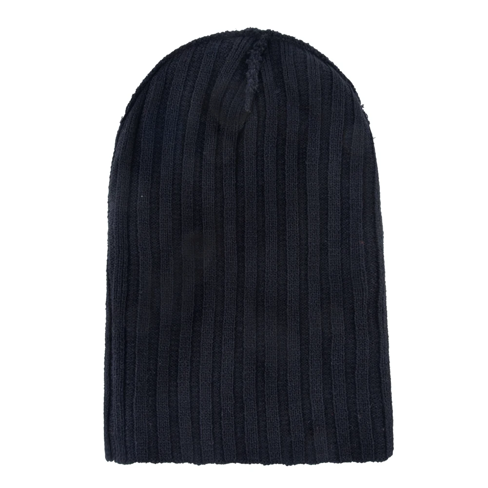 Fashion Skullcap Men Outdoor Streetwear Skullies Beanies Women Knitted Hip Hop Hat Boys Girls Kpop Bonnet Cap Black Knit Beanie