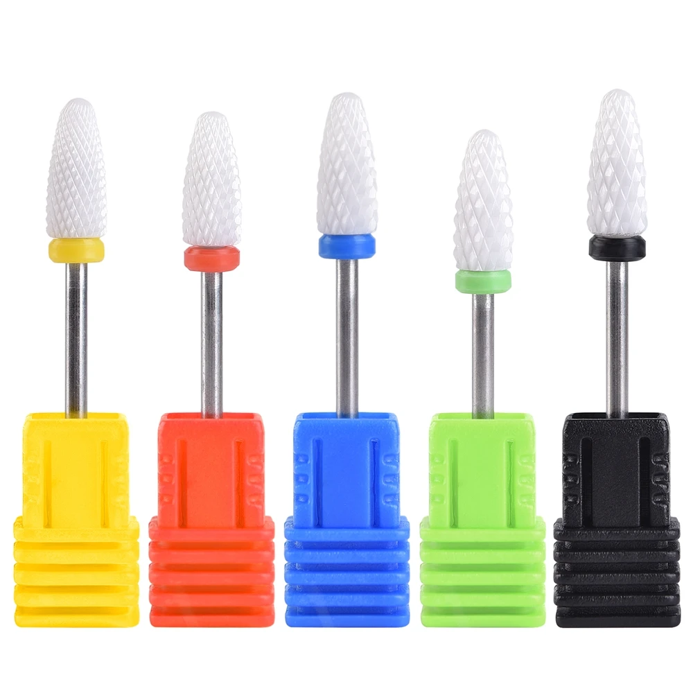 Ceramic Nail Drill Bits Gel Polish Remove Dead Skin Clean Electric Milling Cutters For Manicure Pedicure Machine Accessories