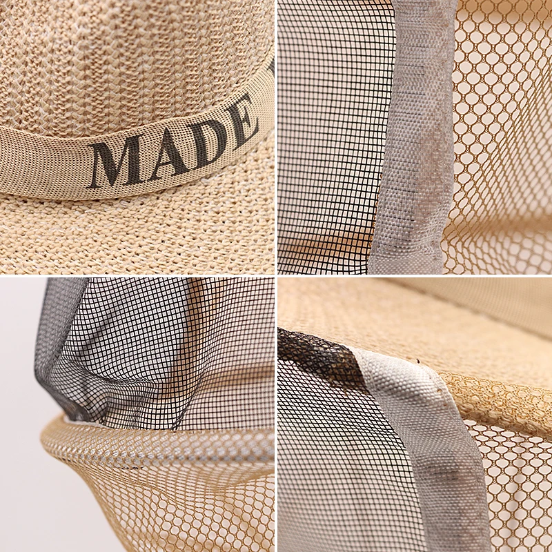 1PCS Beekeeper Cowboy Hat Mosquito Bee Net Veil Full Face Beekeeping Hat Bee InsectOutdoor Bug Mesh Mask Head Protective Cap