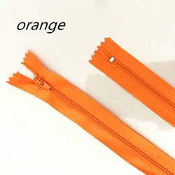 10 pcs. 10-60 cm (4-24 inches) orange Nylon Zippers Tailor Sewer Craft Crafter's