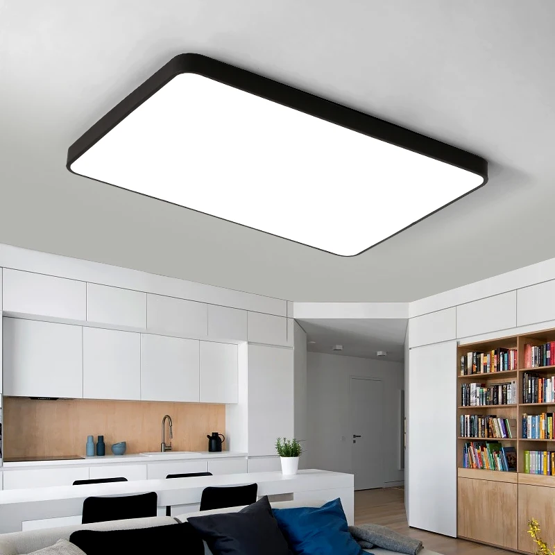 Modern Minimalist Atmosphere Living Room Ceiling Lamp Household Rectangular Led Ceiling Lamp Indoor Ultra-Thin Lighting Fixture