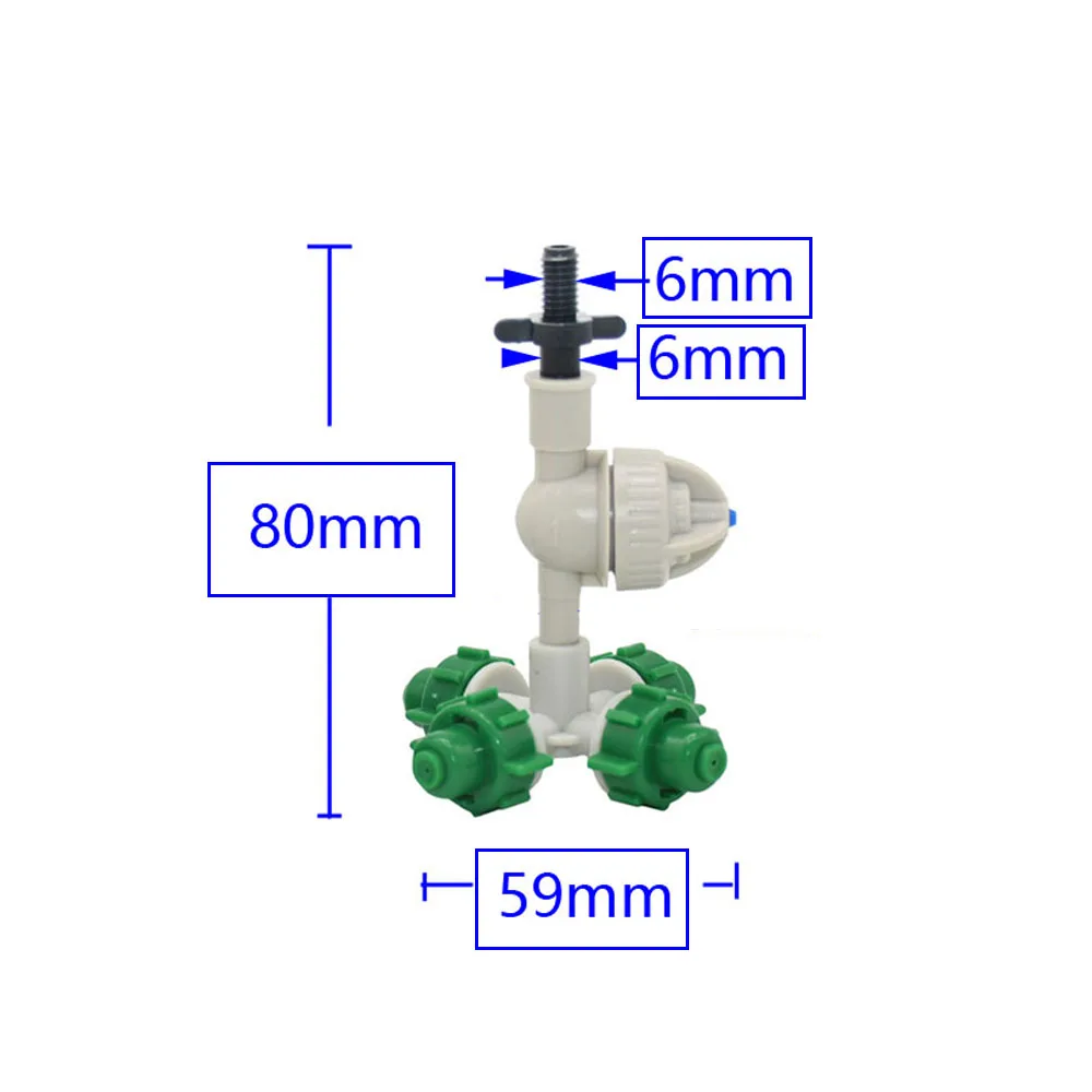 Greenhouse Hanging Cross Misting Sprinkler Anti Drip Misting Nozzle Garden Atomized Humidifying sprayer 1pcs