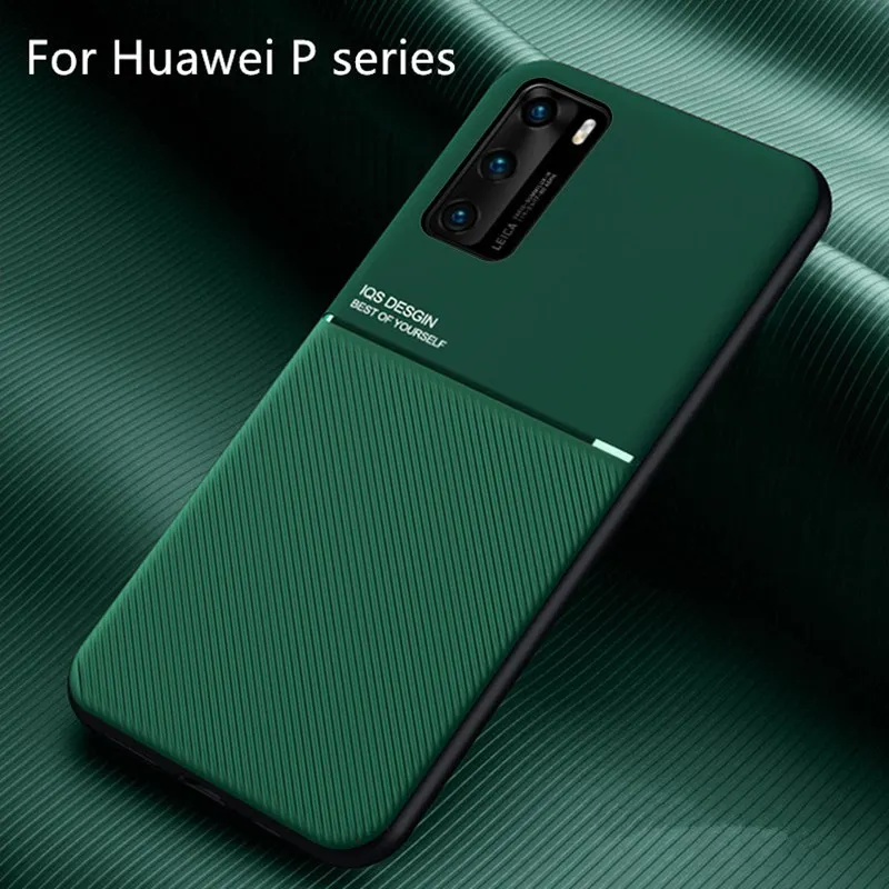 Case For Huawei P40 P40Pro P30 P20 Lite Case luxury Magnetic Car Holder Soft Cover For Huawei P30 P20 Pro P10 Plus Phone Cases