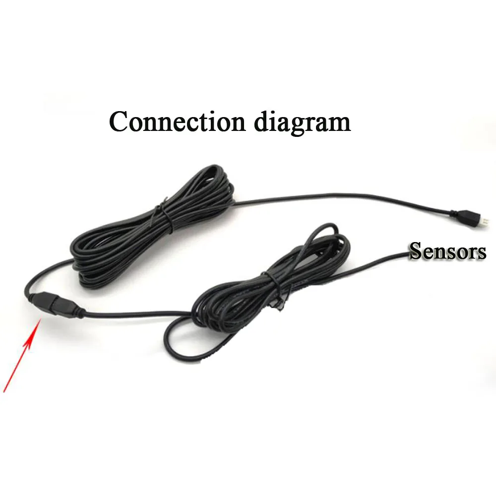 2pcs/Lots  4pcs/Lots   3.5m cables Reversing radar extend Extension cables for Parking Sensors