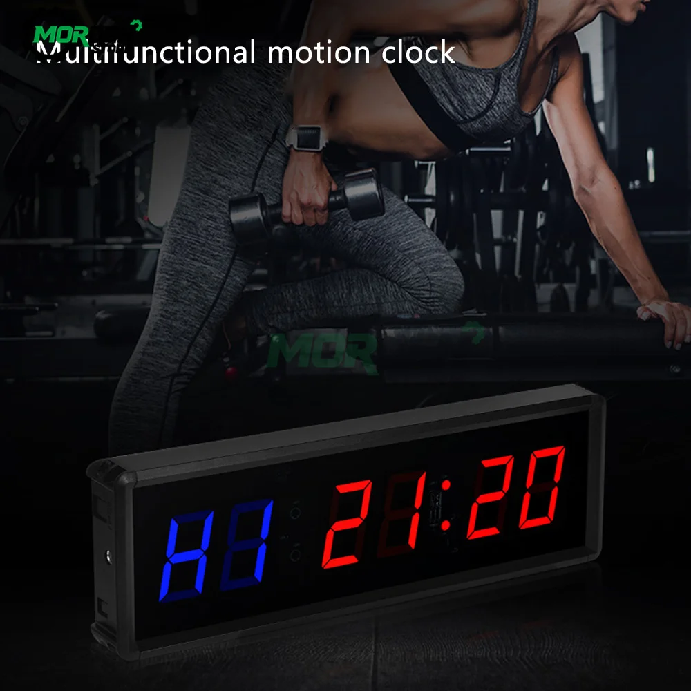 Timer LED Interval Timer Digital Countdown Wall Clock Fitness Timer,1.5Inch Digits Down/Up Clock Gym Stopwatch for Home Use