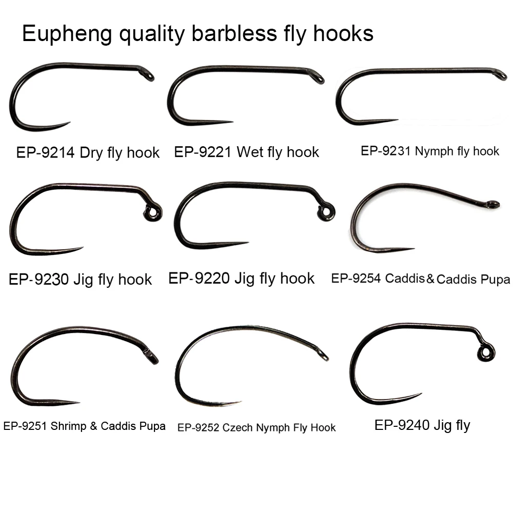 cheap fly fishing hooks 9KM Tying Nymph Hook 50~200Pcs Jig Hooks Fly Tying Materials 9km-dwlife this hook ensures reliable hook TMC3761 - Nymph Hooks -