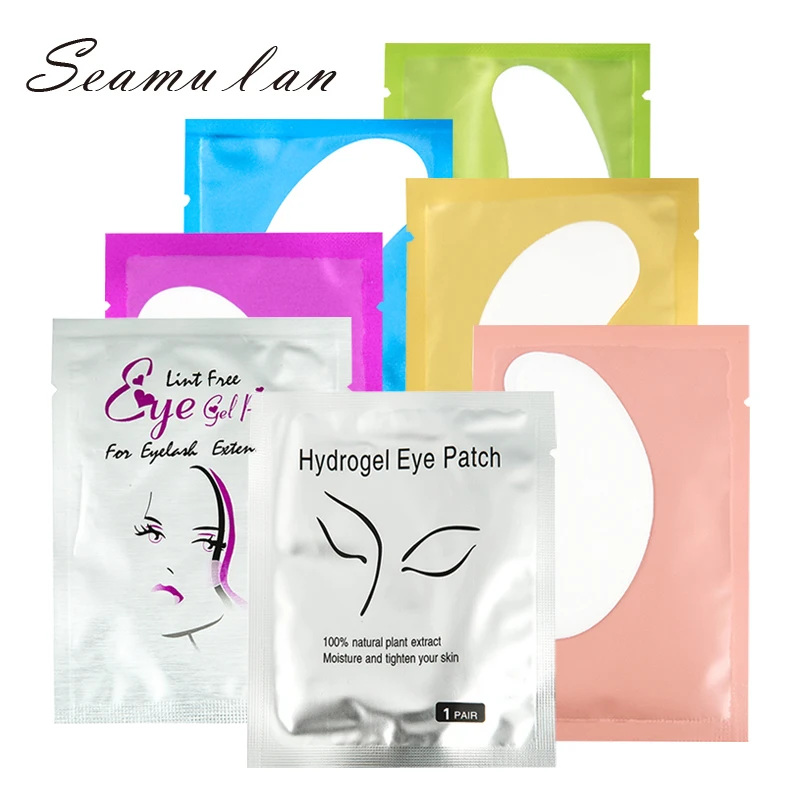 

50 Pairs/Lots Eyelash Extension Patch Hydrogel Gel Eye Patches for Eyelash Extension Makeup Grafted Eyelash Under The Eye Pad