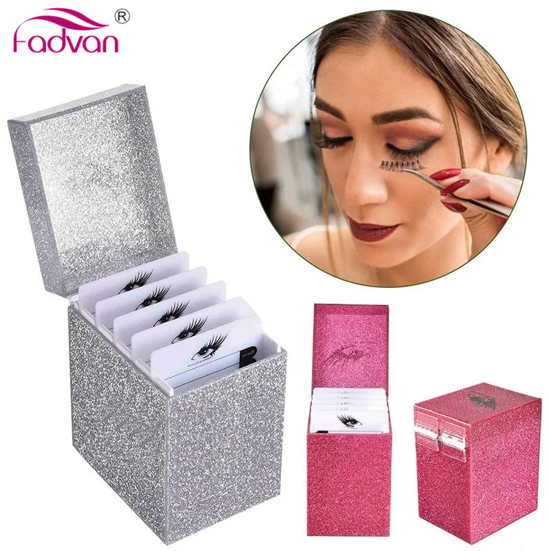 false eyelash storage box 5 Layers Makeup Display Container Eyelashes Glue Pallet Holder  Eyelash Extension Makeup Tool