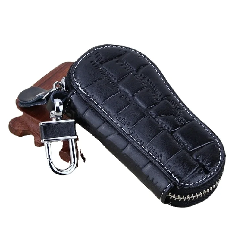 

New style keychain luggage men's and women's leather car keychain cover multifunctional zipper butler keychain wallet