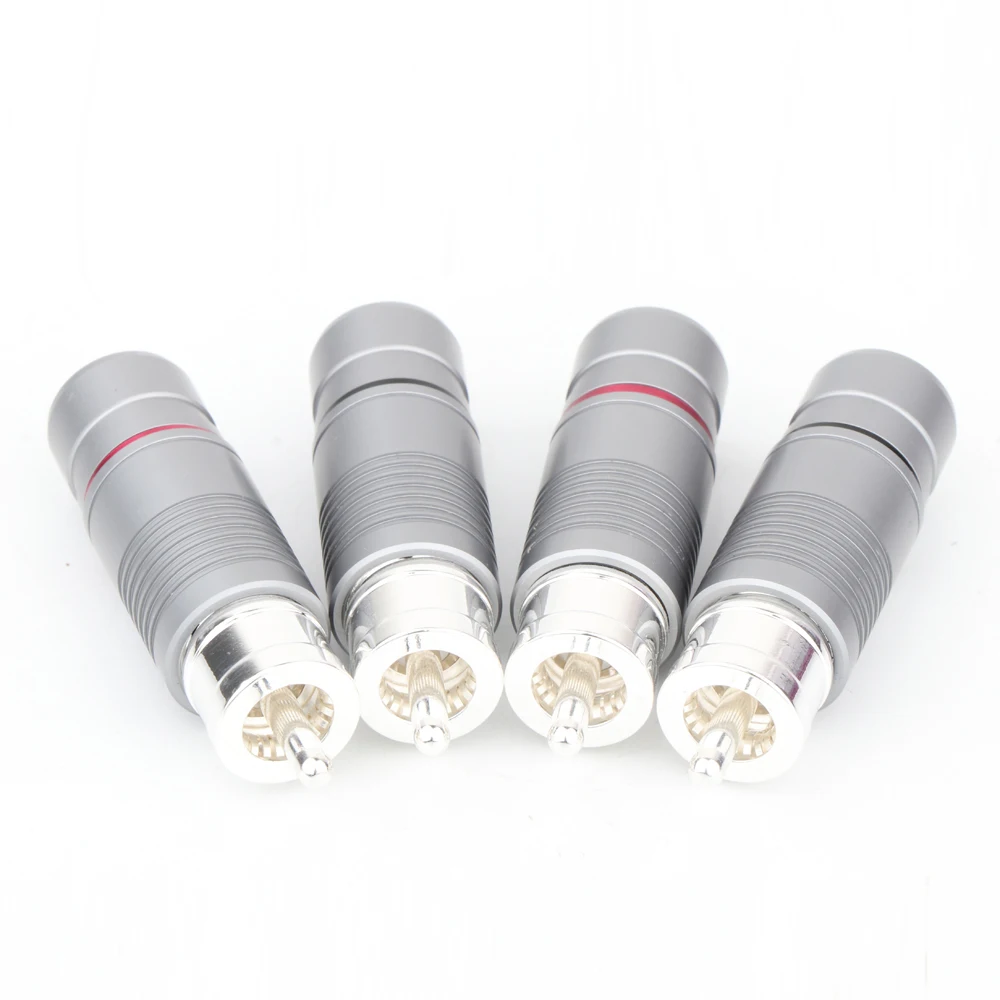 Silver Shadow Audio-RCA-Stecker mit versilbertem Stecker für Audio-Verbindungskabel – Detail 6