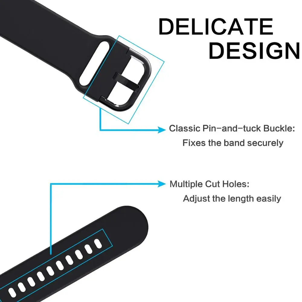 Silicone Watchband For Huami Zepp E Z Smart Watch Replacement Bracelet For Xiaomi Amazfit GTR 2 GTS 2 Pop Pro Sports Wrist Strap