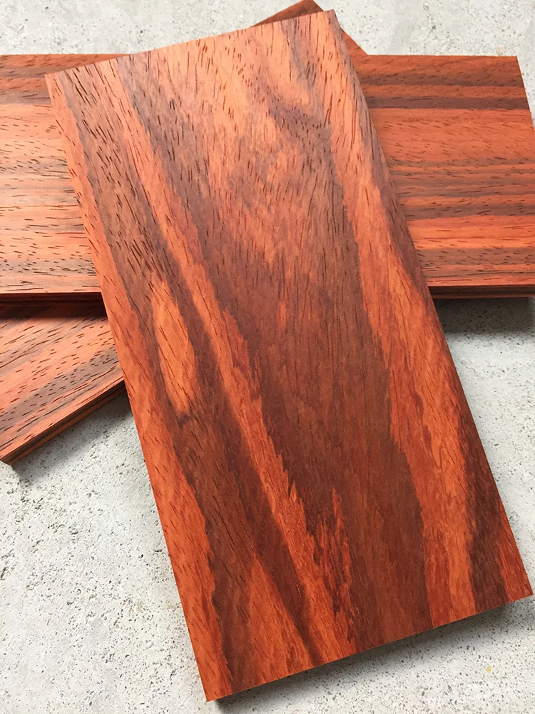 African Padauk Wood Strips Board / Slats,2 Pieces, 6mm - 10mm Thick,100mm - 150mm Wide,for Cabinetry Musical Instruments Guitars
