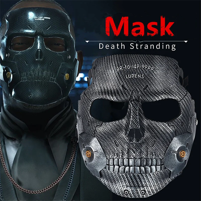 

Маска из смолы для косплея из игры «Death», на все лицо, для Хэллоуина, праздника, атмосферы, песчаной коробки, реквизит для игр, маска