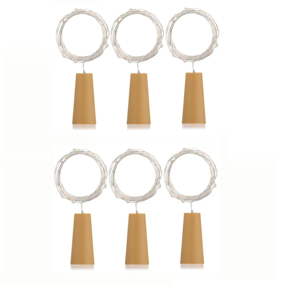 3pcs NEW 2M 20 Led LED String Light battery included Cork Shaped Wine Bottle Stopper Light Lamp Christmas Party Decoration
