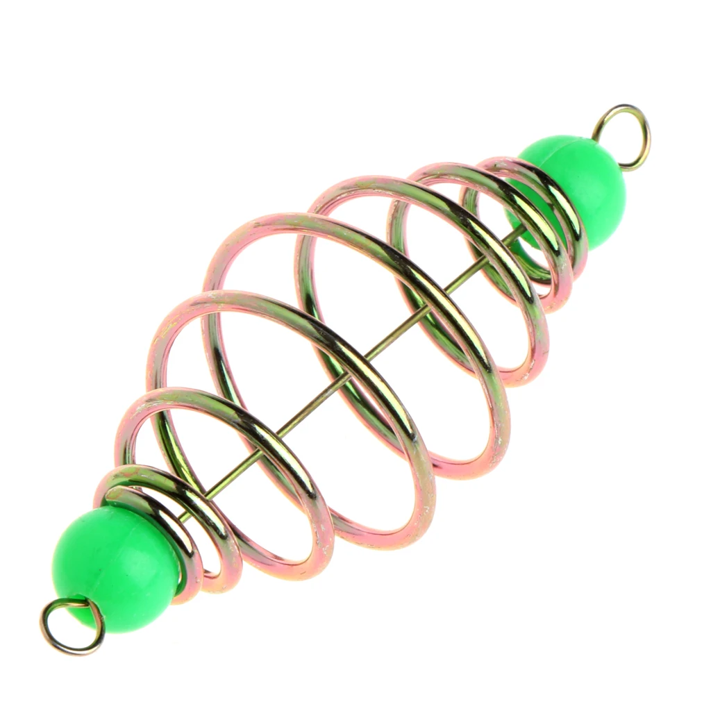 Fishing Bait Spring 10 Pcs/Set with Bead Stainless Steel Feeder Accessory for Outdoor Traveling Camping Fishing Supply