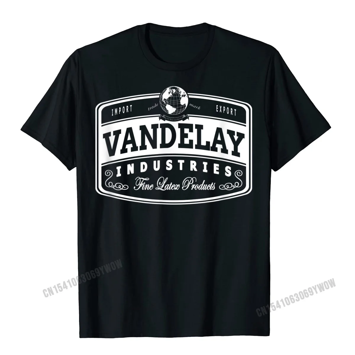 Vandelay Industries Fine Latex Products Funny Parody T-Shirt Men Custom Tops Shirt For Men Cotton T Shirts Camisas Casual Retro