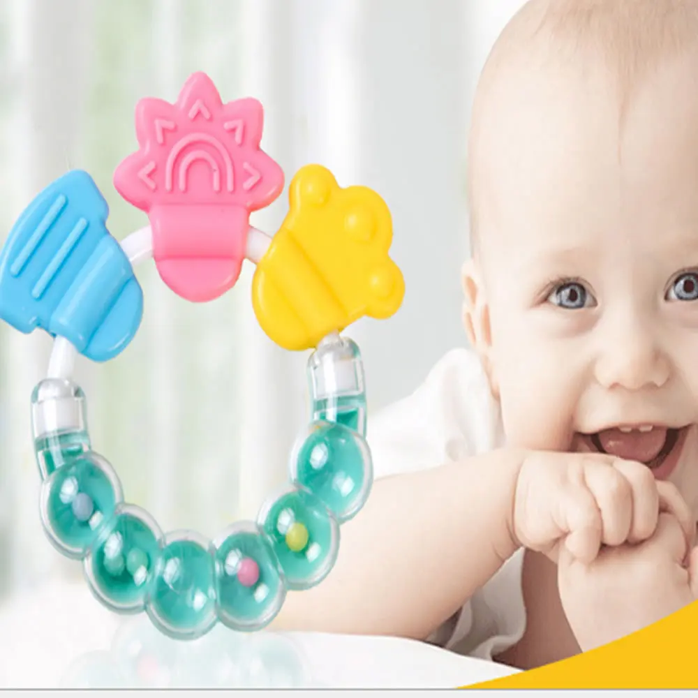 

Baby biting Teether le molar rod infant silicone tooth gum molar tooth fixation apparatus bell tooth gum porta chupete Teether