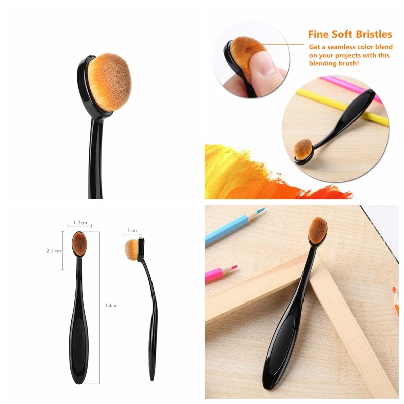 

Blending Brush for Easy and Smooth Application of Water-Based Craft Ink Brush Head: 1.3x2.1cm Brush Holder: 14cm