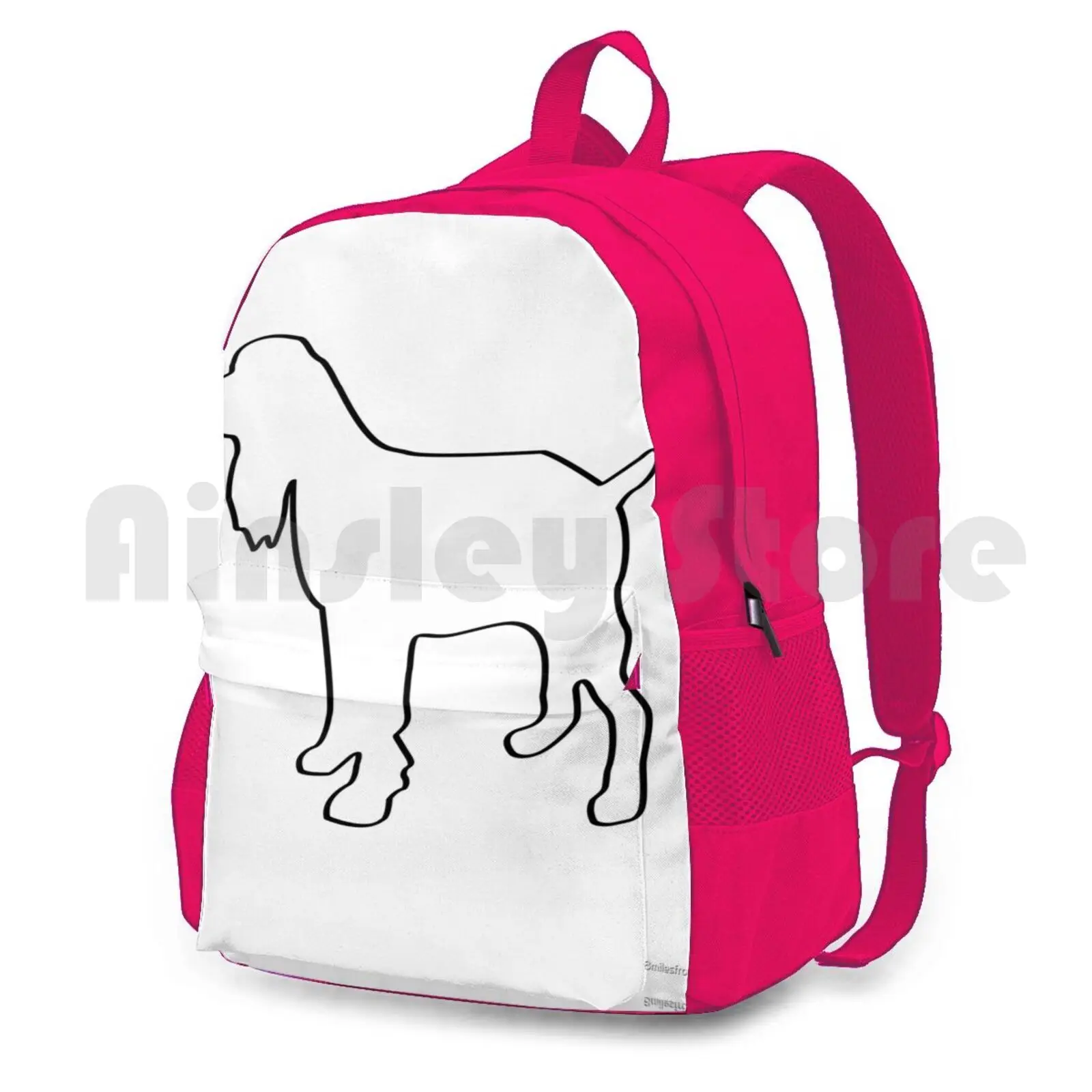 Dog Outline Cocker Spaniel Gifts Outdoor Hiking Backpack Waterproof Camping Travel Dog Outline Cocker Spaniel English Cocker