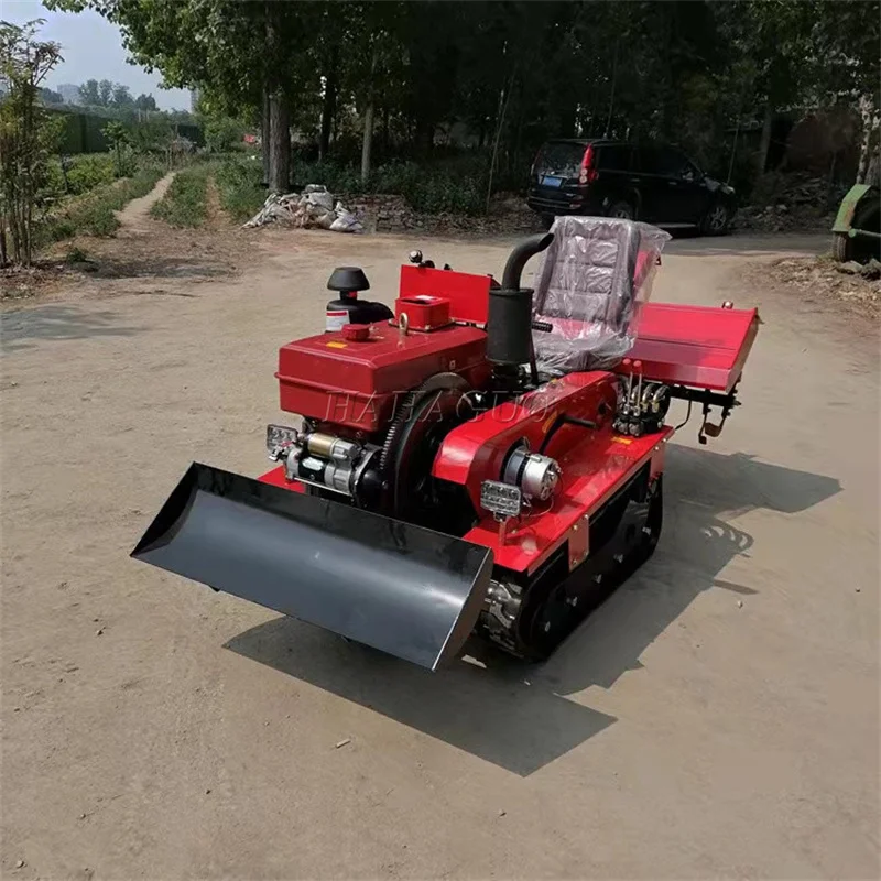 Agriculture Machinery 35HP Diesel Crawler Rotary Tiller Cultivator Durable Rotary Tillage Machine