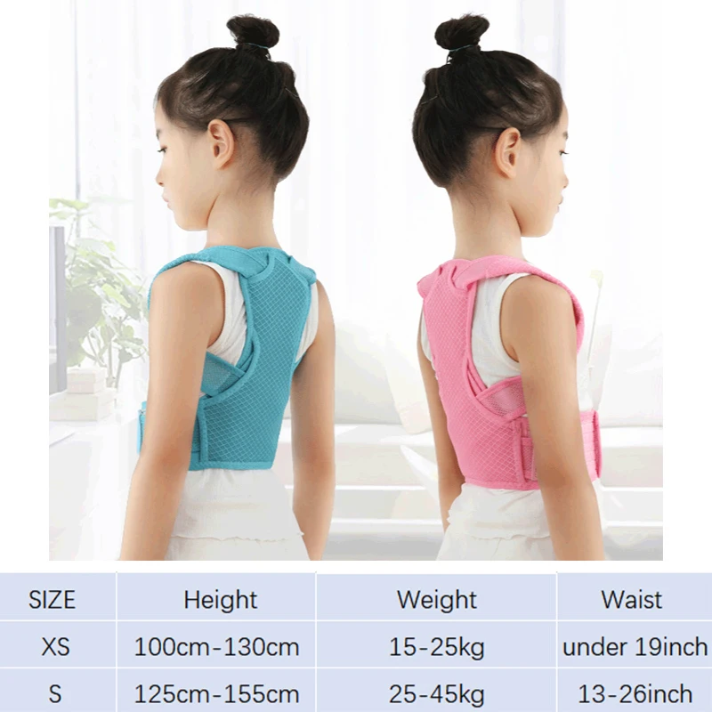 Posture Corrector Back Posture Trainer Clavicle Spine Shoulder Correction Adjustable Length Back Support，Prevent Humpback