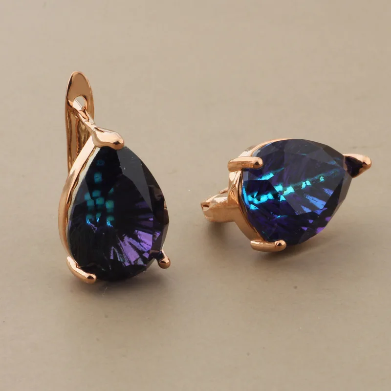 New Drop Earrings For Women 2022 Korean Style Water Natural Zircon Party Fashion Jewelry Dangle Earrings For Girl