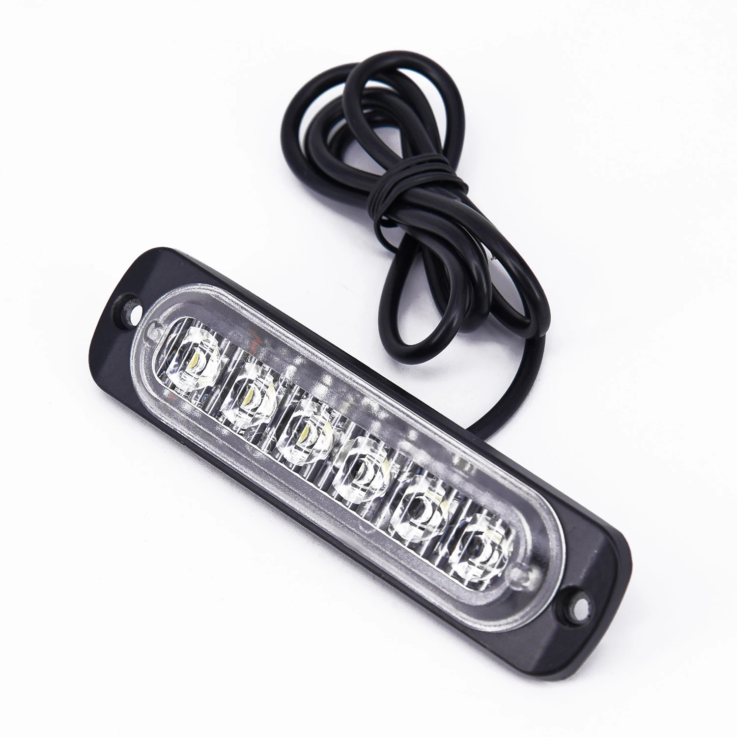 Fit For DC 12V-24V Car SUV Van Truck ATV UTV Super Bright White Light Car 6LED DRL Daytime Running Light Flash Light Fog Light