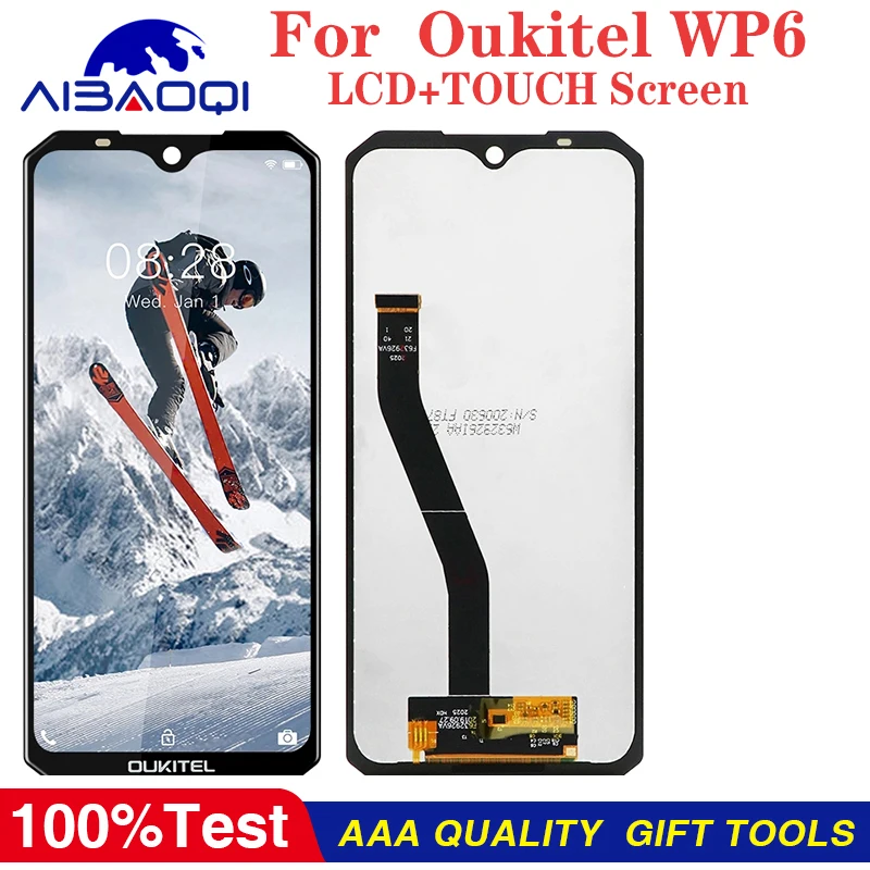 New Original Touch Screen LCD Display For Oukitel WP6 Digitizer Assembly With Frame Replacement Parts