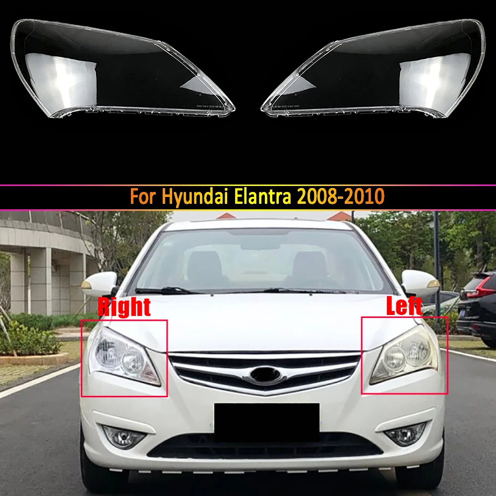 

For Hyundai Elantra 2008 2009 2010 Car Headlight Headlamp Light Lampshade Glass Lens Case Shell Cover Transparent Lampcover