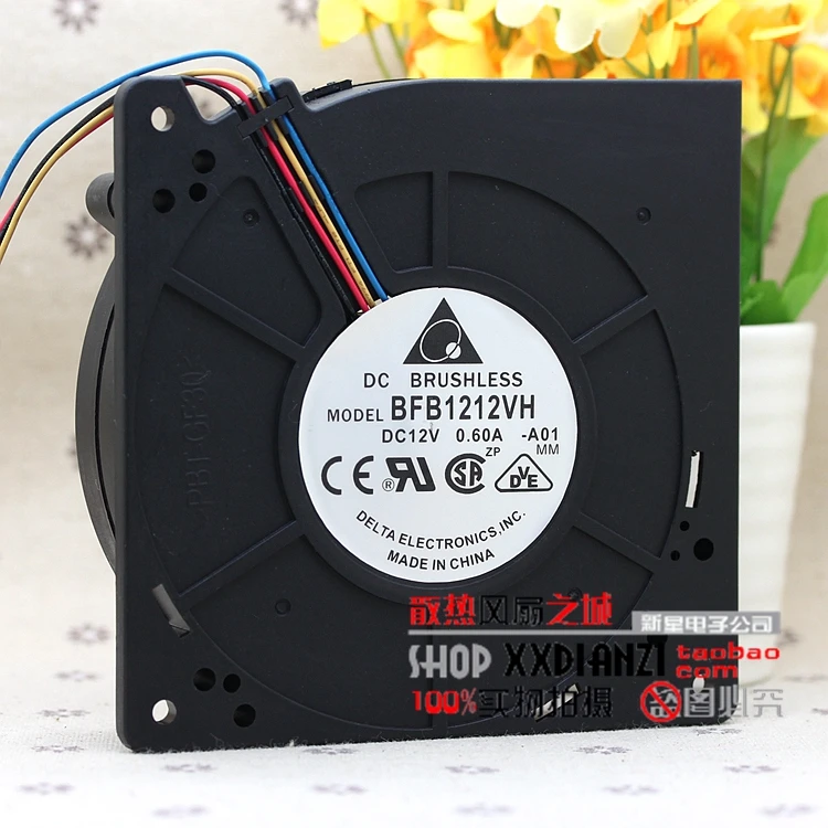 

Delta Electronics BFB1212VH A01 DC 12V 0.60A 120x120x30mm 4-wire Server Cooling Fan