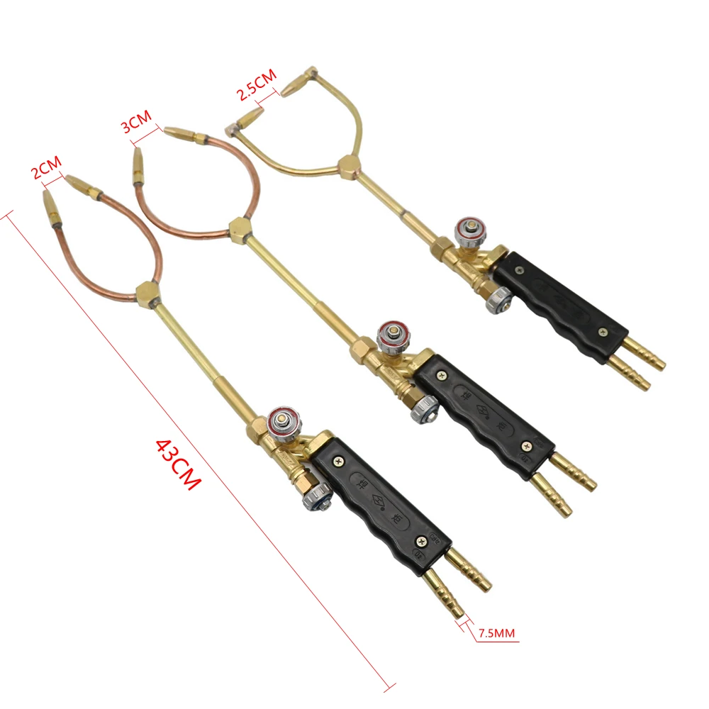 H01-6 Oxygen-Acetylene Oxygen-Propane Welding Torch Soldering Gun Double Head Torch For Air Conditioner Refrigerator