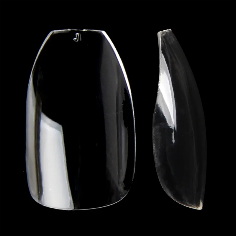 

Short Coffin Gel False Nail Tips Transparent Natural Ballet Artificial Press on fingernail 504pcs