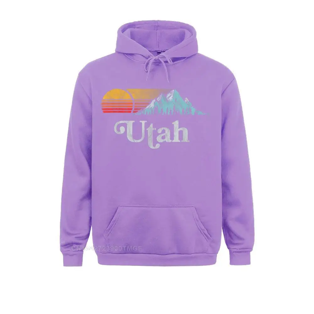 Brand Youth Sweatshirts Utah Vintage Mountain Sunset Eighties Retro Graphic T-Shirt Normal Hoodies Sportswears Long Sleeve